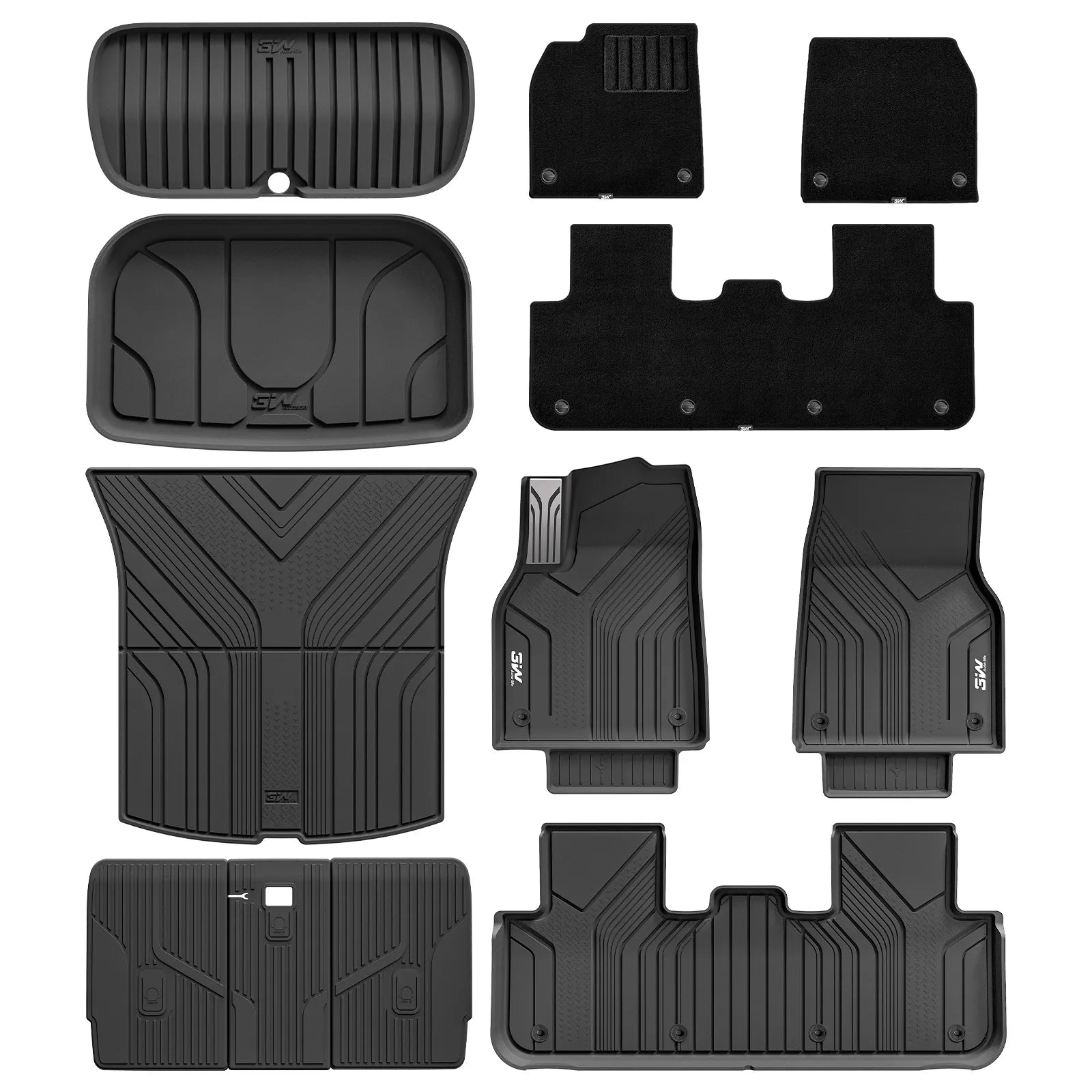 3W Floor Mats / Trunk Mat for Tesla Model Y Juniper 2025-2026 Thorex™ All Weather Protection - CA 3Wliners