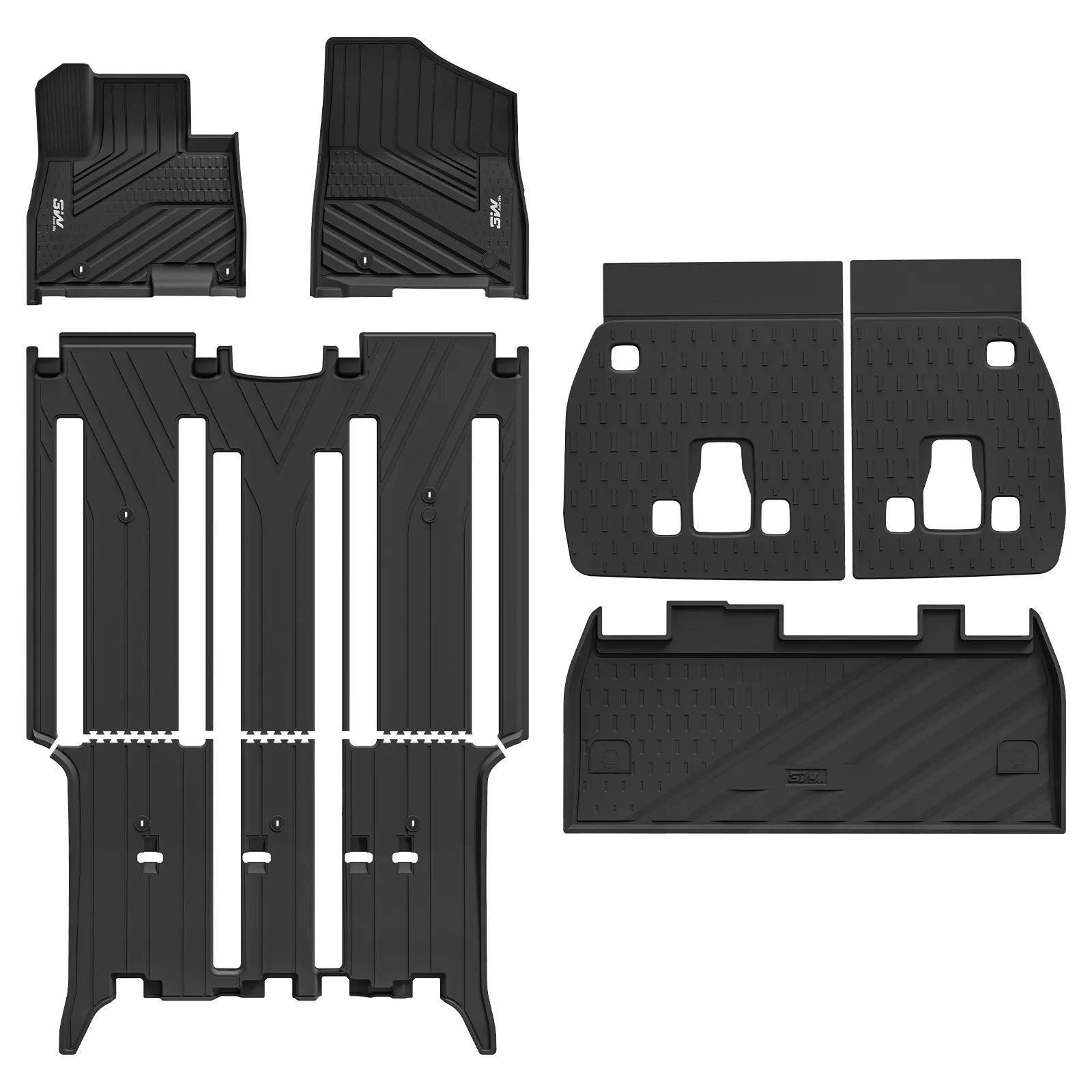 3W Kia Carnival Hybrid 2025-2027 (Only Fit 8 Seats) Custom Floor Mats/ Cargo Liner/ Seat Back Protector Thorex™ All-Weather Protection