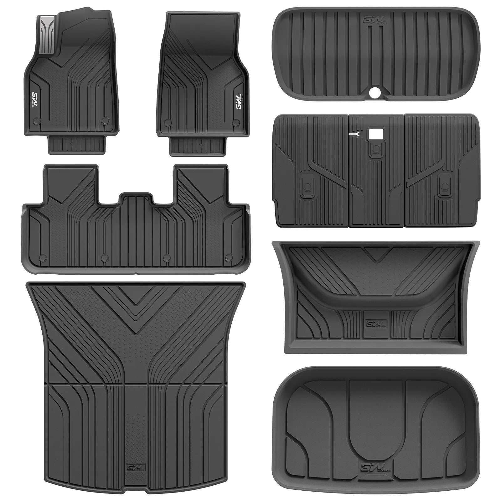 3W Floor Mats / Trunk Mat for Tesla Model Y Juniper 2025-2026  All Weather Protection Floor Mats Trunk Mat Back Seat Cover Set Full Protcetion