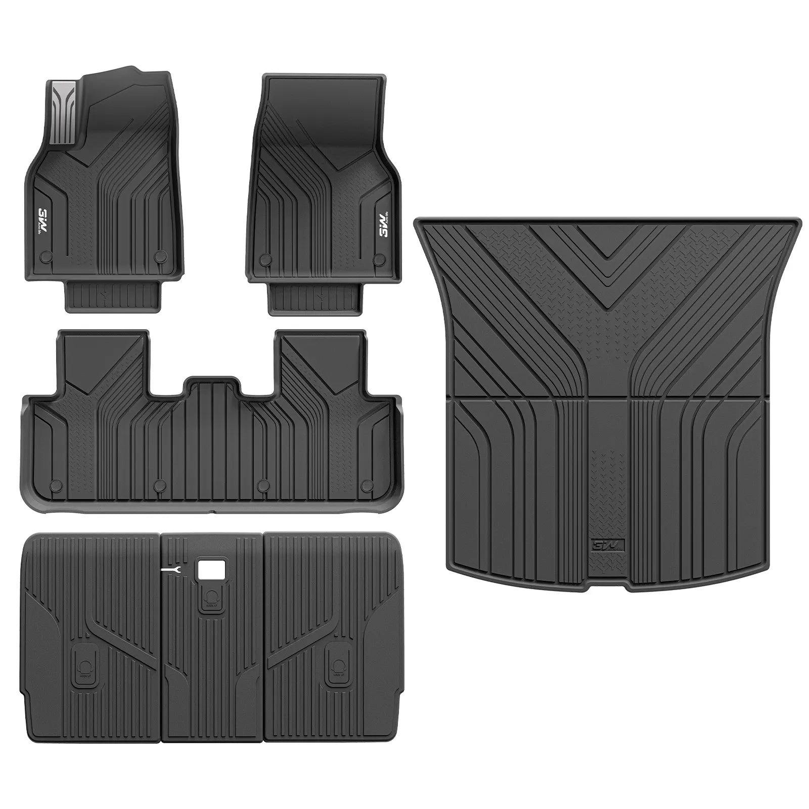 3W Floor Mats / Trunk Mat for Tesla Model Y Juniper 2025-2026  All Weather Protection Floor Mats Trunk Mat Back Seat Cover Set Full Protcetion