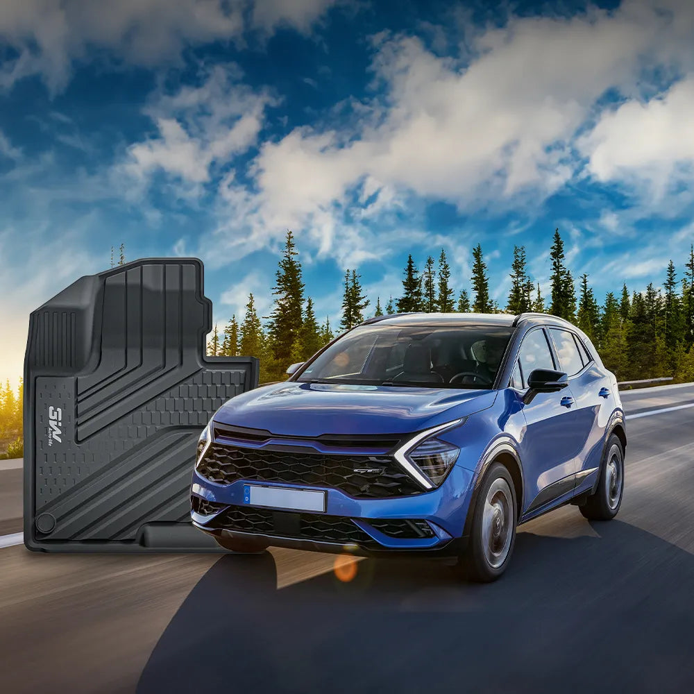 3W Floor Mats Fit Kia Sportage 2023-2025 TPE All Weather Custom Fit Floor Liner for Kia Sportage 1st and 2nd Row Full Set Car Mats, Black