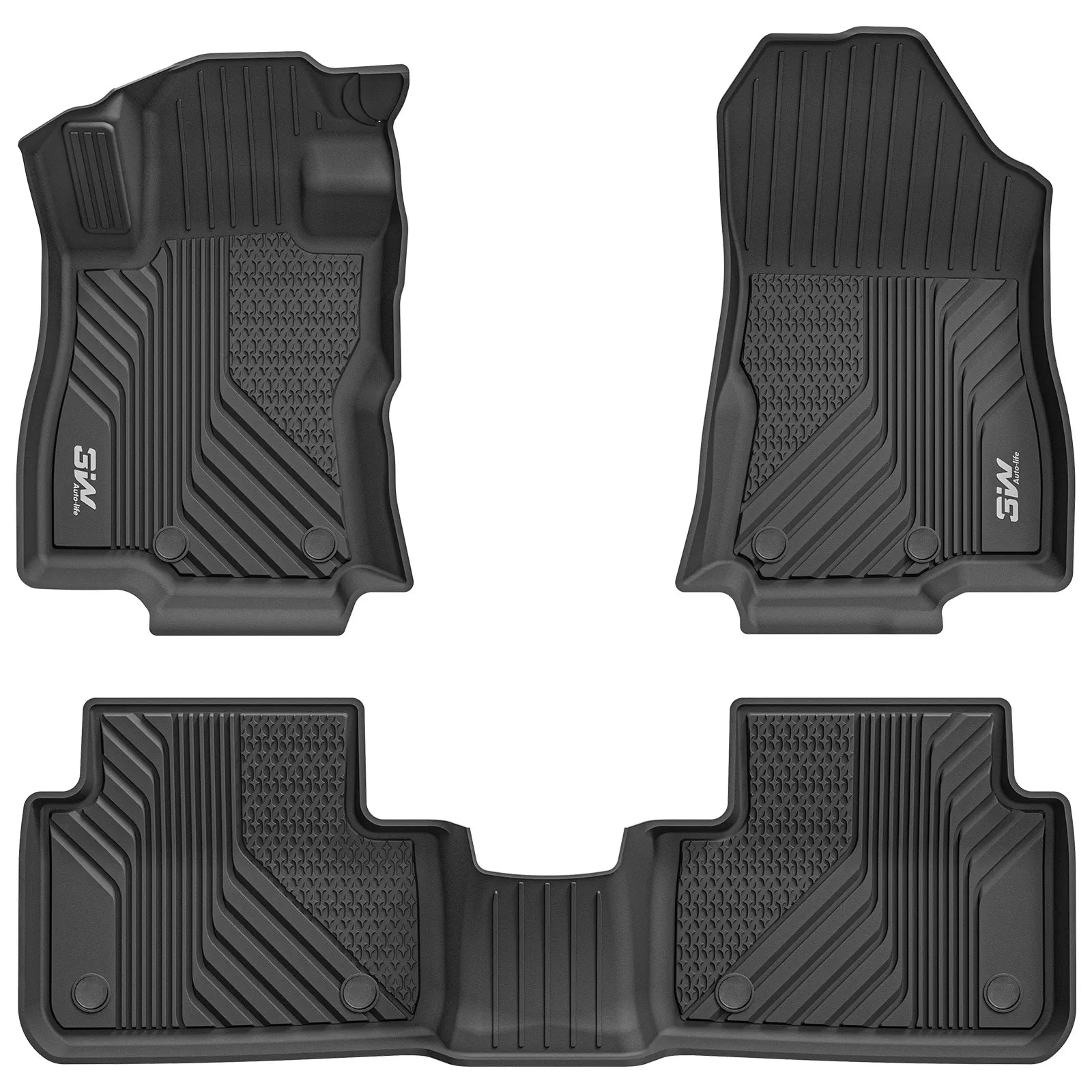3W Floor Mats Custom Fit for Subaru Forester 2025, TPE All Weather Floor Liner for Subaru Forester 1st and 2nd Row Full Set Car Mats Forester Accessories