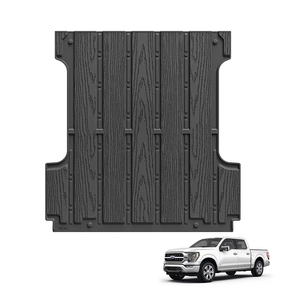 3W All-Weather Floor Mats Fit Ford F150 / F-150 Lightning SuperCrew Cab 2015-2025 (without Original Folding Under-Seat Storage Box) - 3Wliners
