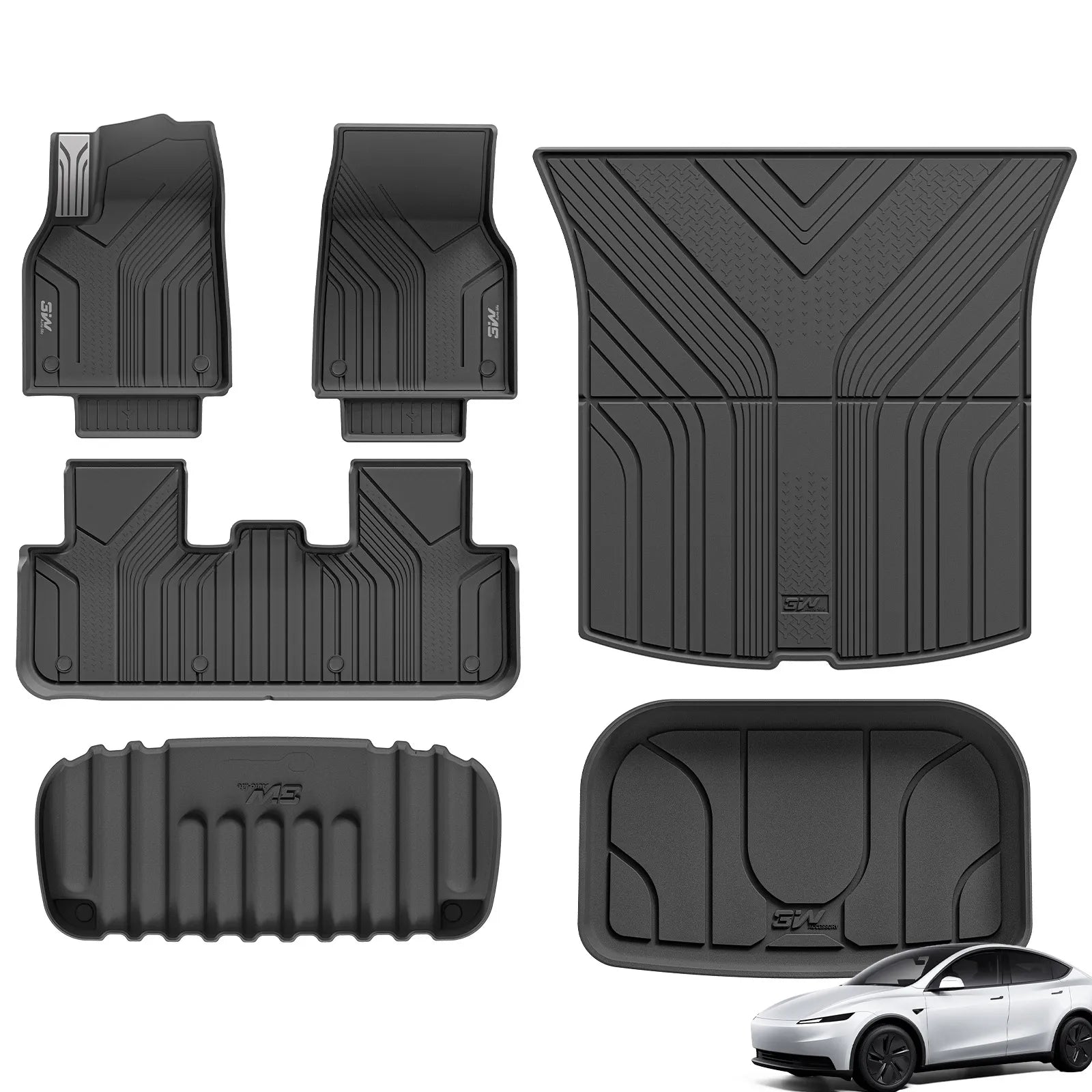 3W Floor Mats / Trunk Mat for Tesla Model Y Standard 2026-2027 Thorex™ All Weather Protection