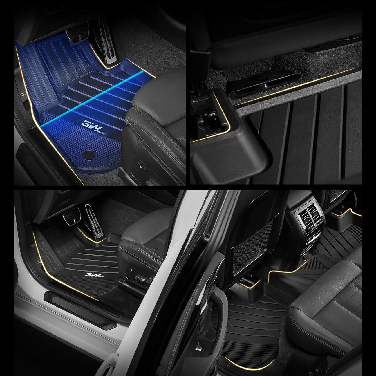 3W BMW X3 30i X3 M40i X3 30e X3 M 2018-2024 Floor Mats & Cargo Mats TPE Material & All-Weather Protection Vehicles & Parts 3Wliners   