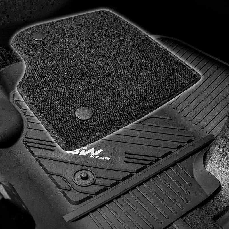 3W Custom Floor Mats Ford F250 F350 F450 F550 2017-2024 Super Duty CrewCab with Under Seat Storage F150 2015-2024 Vehicles & Parts 3W