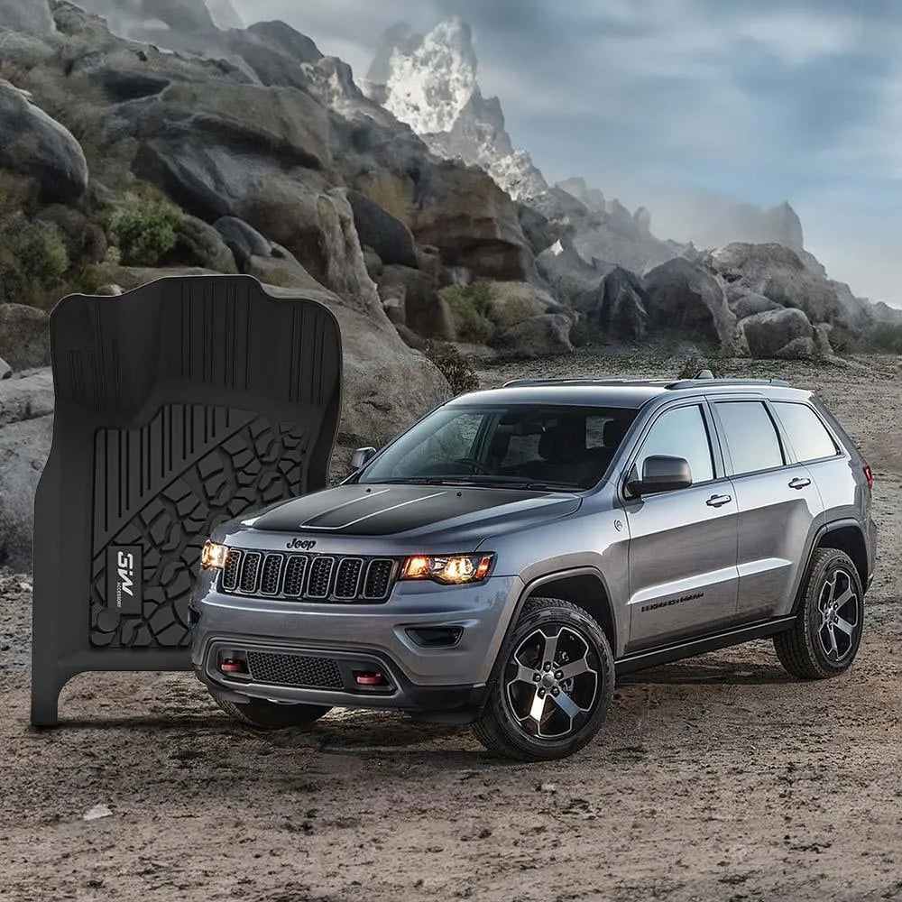 3W Floor Mats Jeep Grand Cherokee 2016-2021 / Grand Cherokee WK 2022-2023 (Non L) Custom Cargo Liner TPE Material & All-Weather Protection Vehicles & Parts 3Wliners   