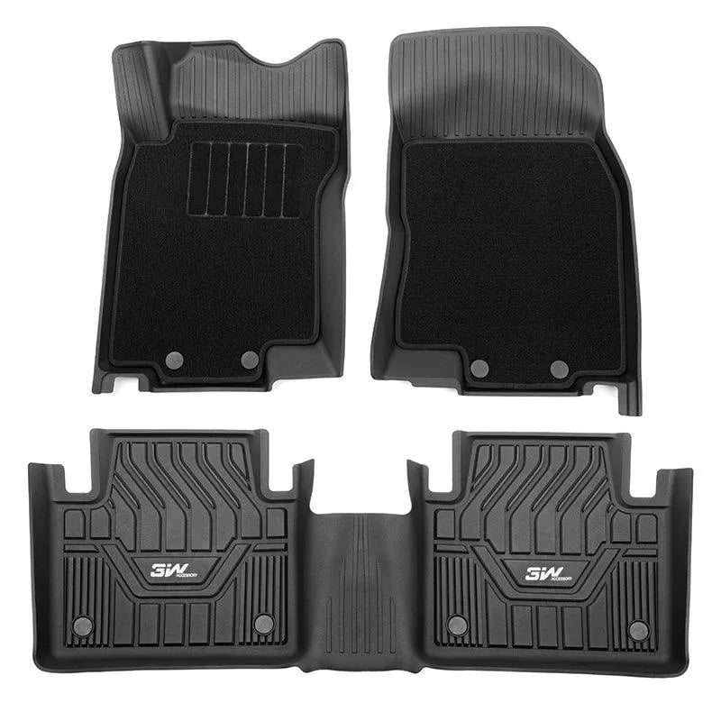 3W Ford Explorer 2020-2024 Floor Mats 7-Seat (Includes Hybrid) TPE Material & All-Weather Protection Vehicles & Parts 3Wliners 2020-2024 7 Seat Explorer 2020-2024 1st&2nd Row Mats with Carpets
