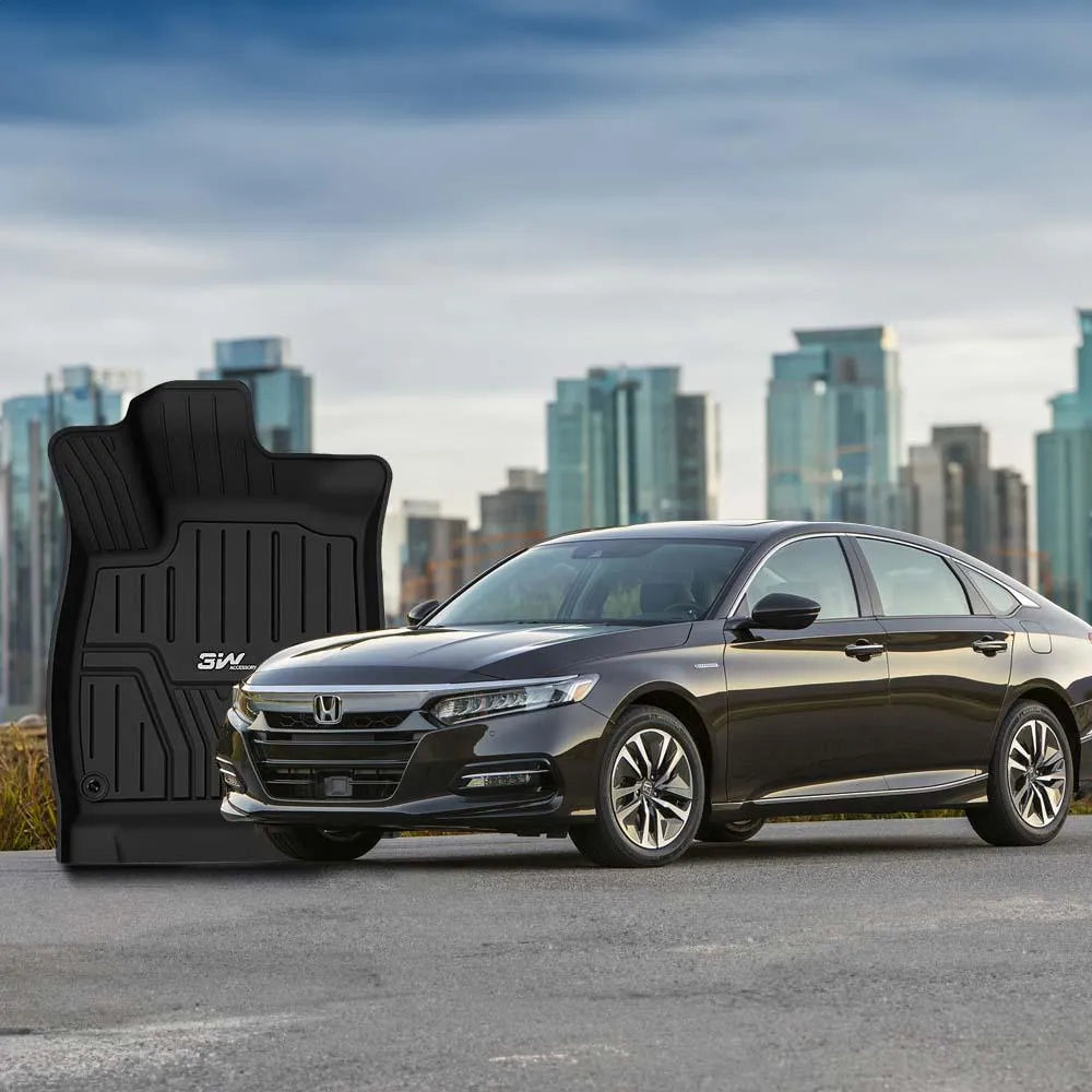3W Honda Accord 2018-2022 Hatchback Coupe Sedan (Include Hybrid Model) Custom Floor Mats TPE Material & All-Weather Protection Vehicles & Parts 3Wliners   