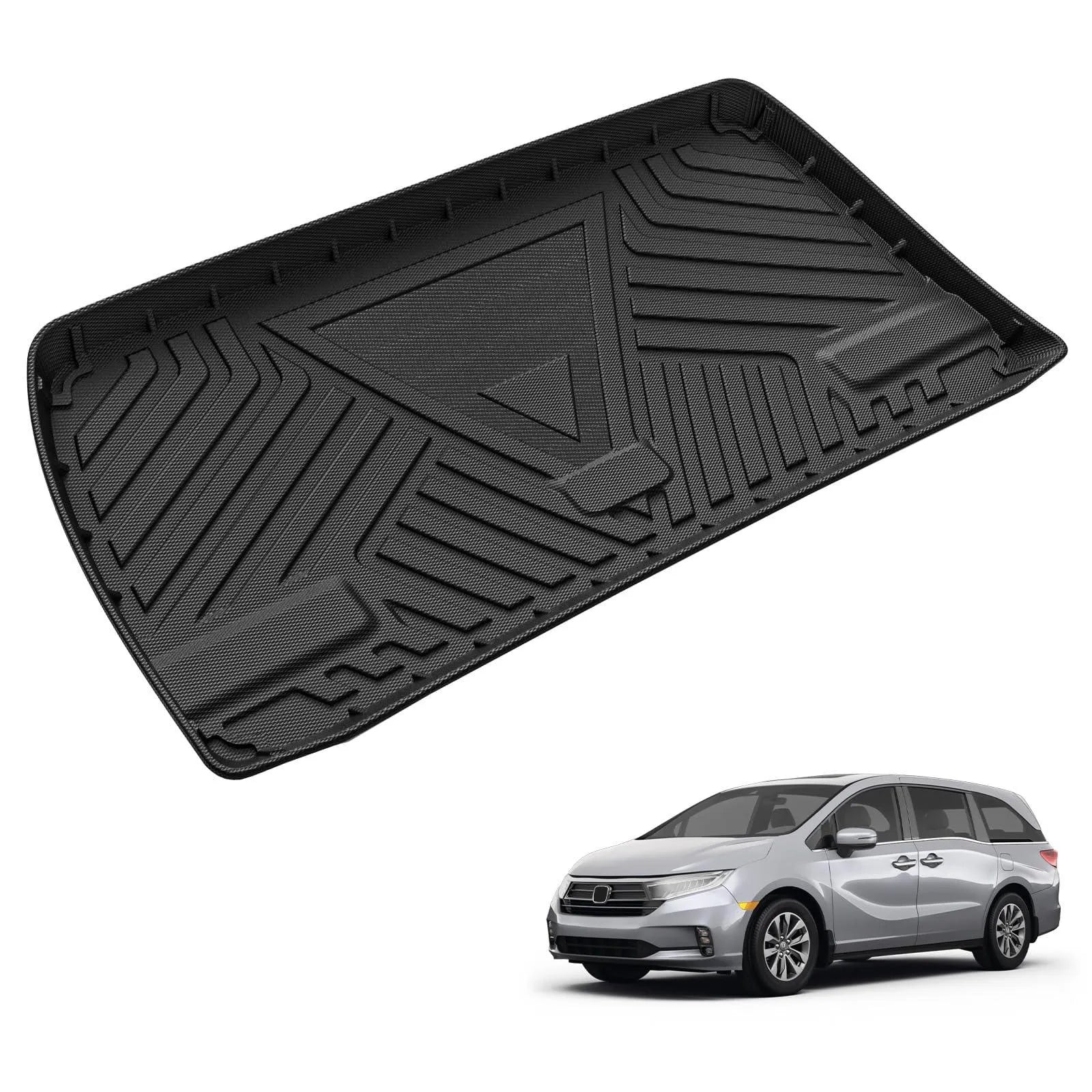 3W Honda Odyssey 2018-2025 Custom Floor Mats / Trunk Mat TPE Material & All-Weather Protection Vehicles & Parts 3Wliners 2018-2025 Odyssey 2018-2025 Trunk Mat