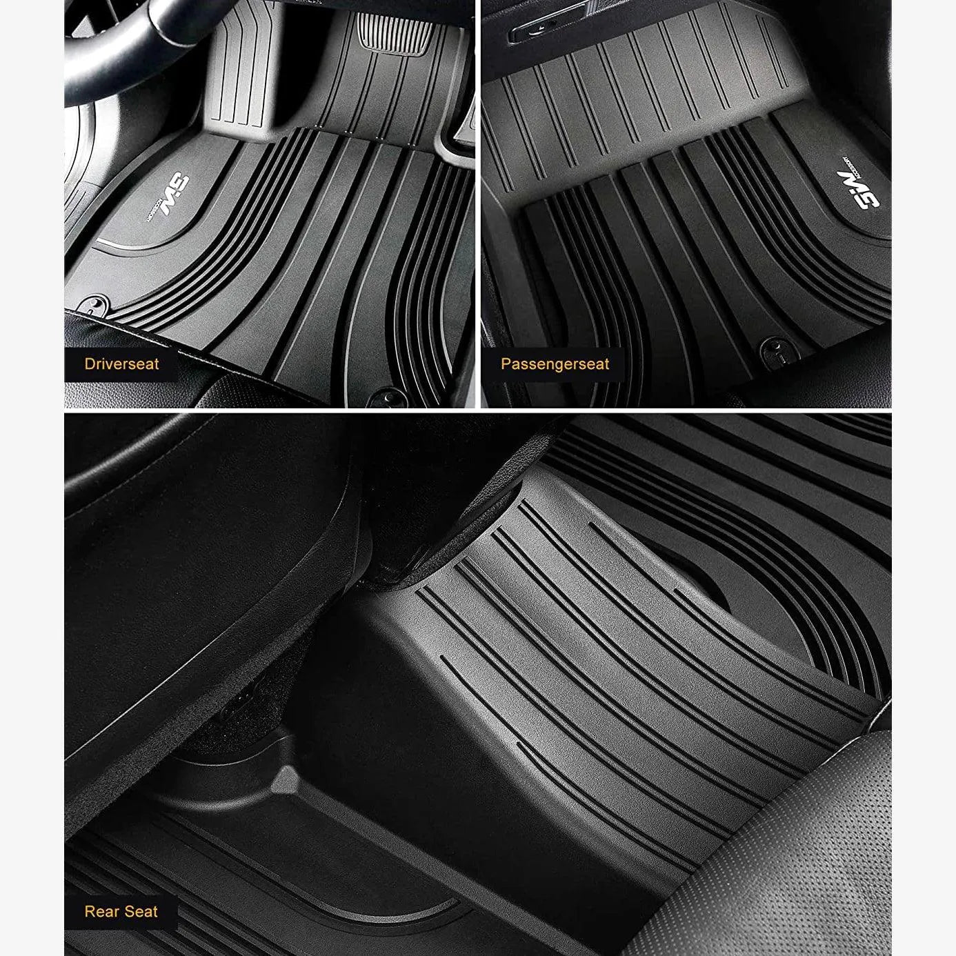 3W Hyundai Tucson 2022-2025 (Not for Hybrid) Custom Floor Mats TPE Material & All-Weather Protection Vehicles & Parts 3Wliners   