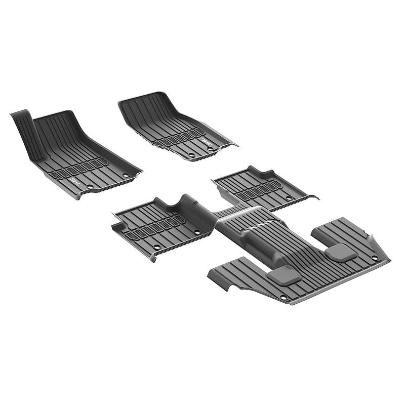 3W Jeep Grand Cherokee L 6 Seat 2021-2024 Custom Floor Mats / Trunk Mat TPE Material & All-Weather Protection Vehicles & Parts 3Wliners 2021-2024 6 Seat Grand Cherokee L 1st&2nd&3rd Row Mats