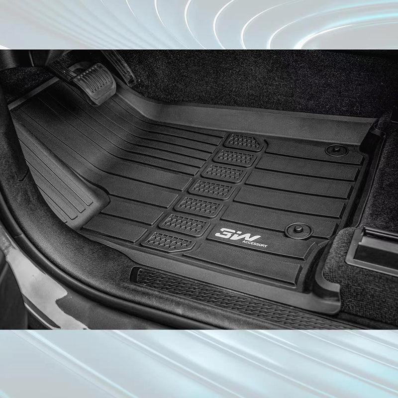 3W Jeep Grand Cherokee L 6 Seat 2021-2024 Custom Floor Mats / Trunk Mat TPE Material & All-Weather Protection Vehicles & Parts 3Wliners   