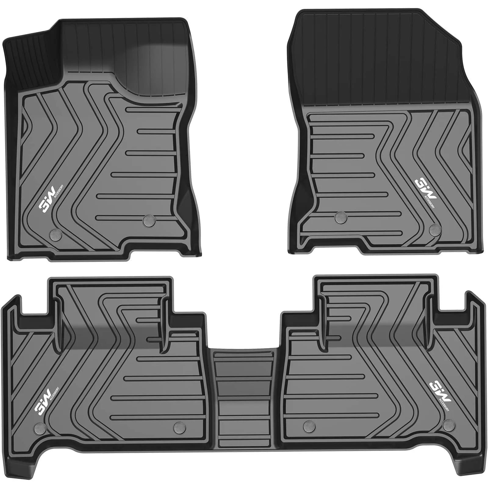 3W LEXUS NX 2015-2021 (NX200t/NX300/NX300h) Custom Floor Mats TPE Material & All-Weather Protection Vehicles & Parts 3Wliners 2015-2021 NX 2015-2021 1st&2nd Row Mats