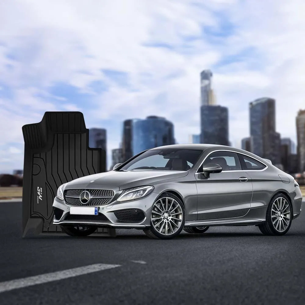 3W Mercedes-Benz C-Class 2015-2021 (for Sedan Only) Custom Floor Mats TPE Material & All-Weather Protection Vehicles & Parts 3Wliners   