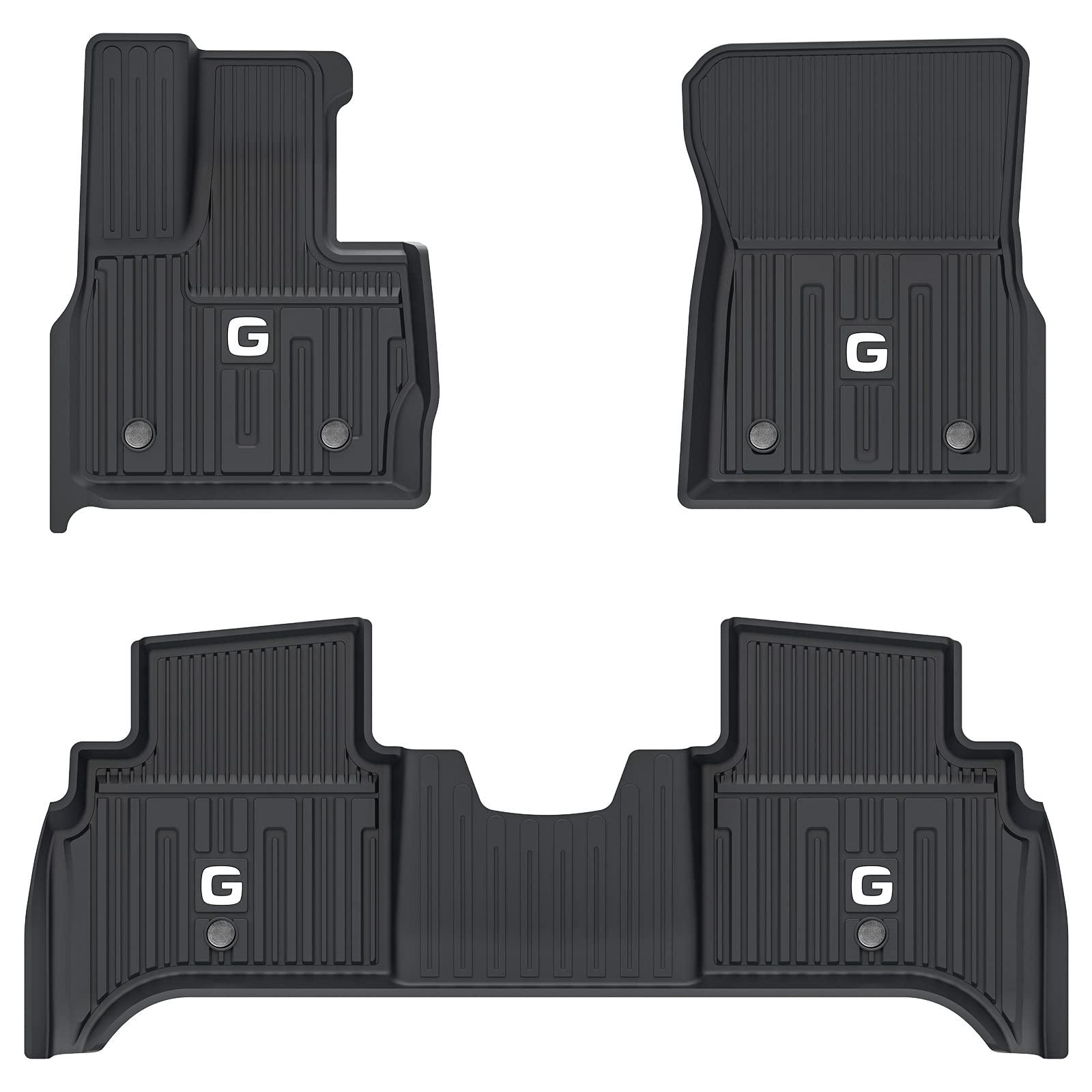 3W Mercedes-Benz G-Class 2019-2024 Custom Floor Mats / Trunk Mat TPE Material & All-Weather Protection Vehicles & Parts 3Wliners 2019-2023 G-Class 2019-2023 1st&2nd Row Mats