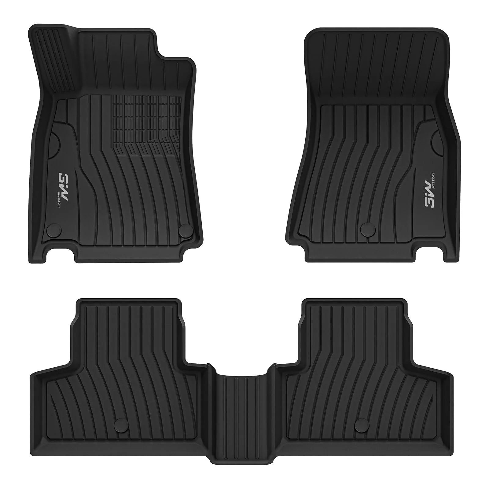 3W Mercedes-Benz GLB 2020-2024 Custom Floor Mats TPE Material & All-Weather Protection Vehicles & Parts 3Wliners 2020-2024 GLB 2020-2024 1st&2nd Row Mats