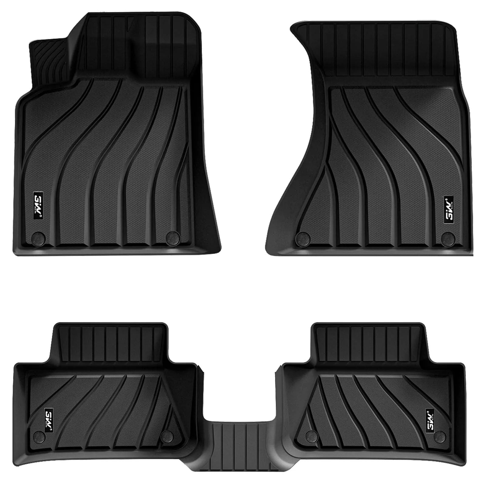 3W Porsche Macan 2014-2025 Custom Floor Mats / Trunk Mat TPE Material & All-Weather Protection Vehicles & Parts 3Wliners 2014-2025 Macan 2014-2025 1st&2nd Row Mats