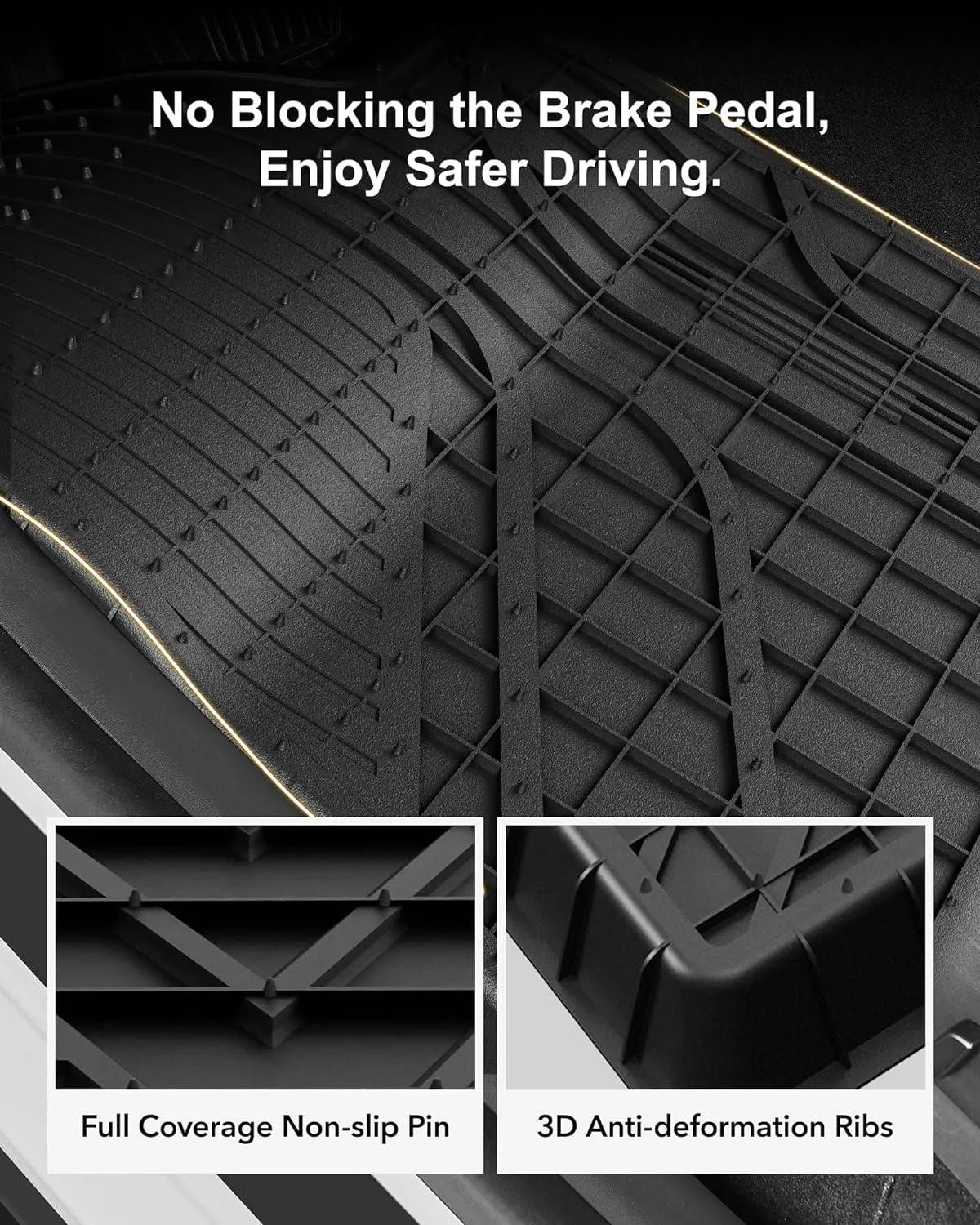 3W Tesla Model 3 2024 Highland New Generation Custom Floor Mats / Trunk Mats TPE Material & All-Weather Protection Vehicles & Parts 3Wliners   