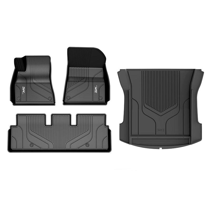 3W Tesla Model Y 2020-2024 Custom Floor Mats / Trunk Mats TPE Material & All-Weather Protection 5-Seater Vehicles & Parts 3Wliners   