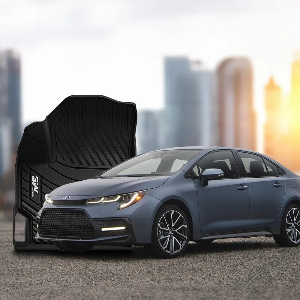 3W Toyota Corolla Sedan (Not for Cross or Hatchback) 2020-2024 Custom Floor Mats TPE Material & All-Weather Protection Vehicles & Parts 3Wliners   