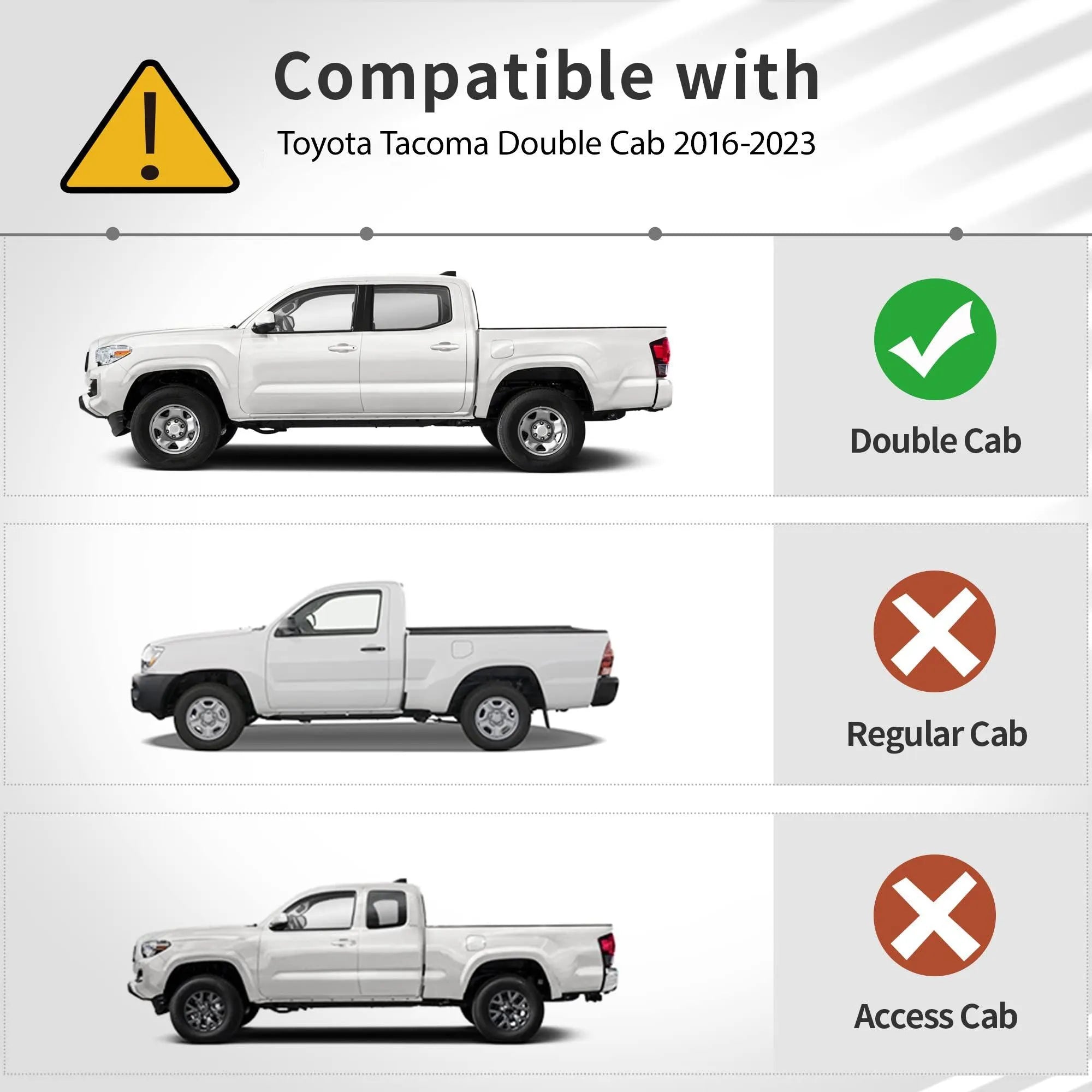 TripleAliners Tapis de sol toutes saisons, compatibles avec Toyota Tacoma 2024, accessoires de voiture à double cabine avant et arrière, à 2 rangées (transmission automatique), sur mesure en TPE TripleAliners Tapis de sol toutes saisons, compatibles avec Toyota Tacoma 2024, accessoires de voiture à double cabine avant et arrière, à 2 rangées (transmission automatique), sur mesure en TPE