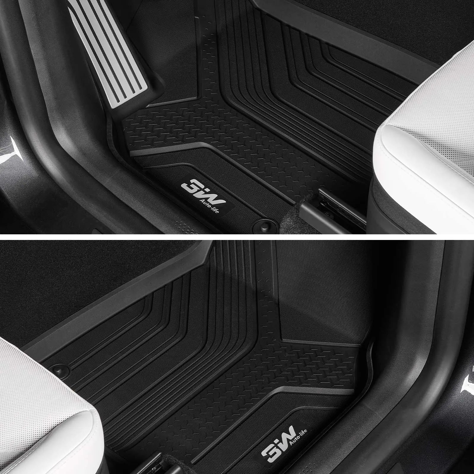 3W Floor Mats / Trunk Mat for Tesla Model Y Juniper 2025-2026  All Weather Protection Floor Mats Trunk Mat Back Seat Cover Set Full Protcetion