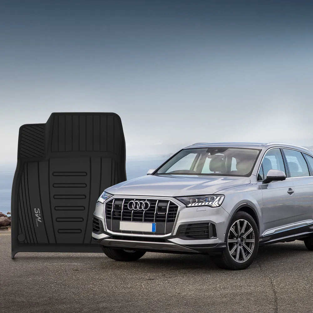 3W Audi Q7 2017-2025 Custom Floor Mats TPE Material & All-Weather Protection Vehicles & Parts 3Wliners   