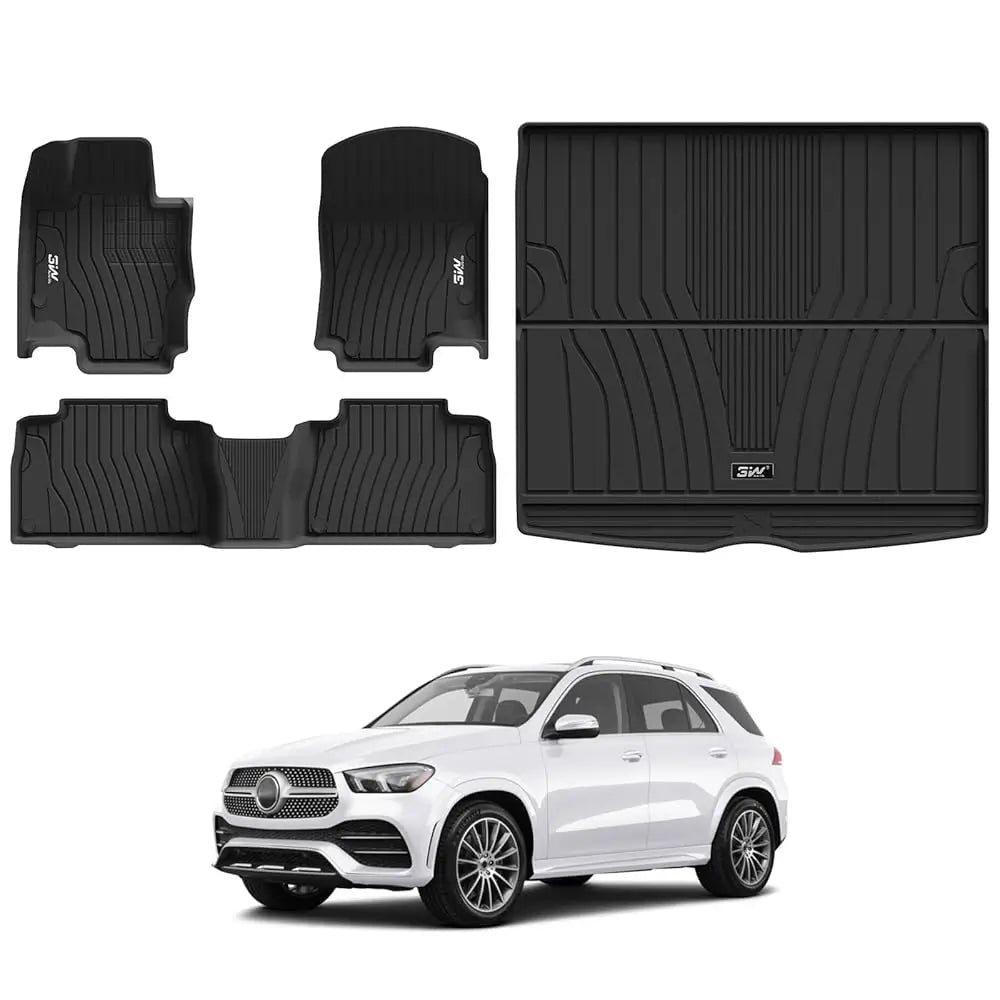 3W Mercedes-Benz GLE 2020-2025 Custom Floor Mats / Trunk Mat TPE Material & All-Weather Protection - CA 3Wliners