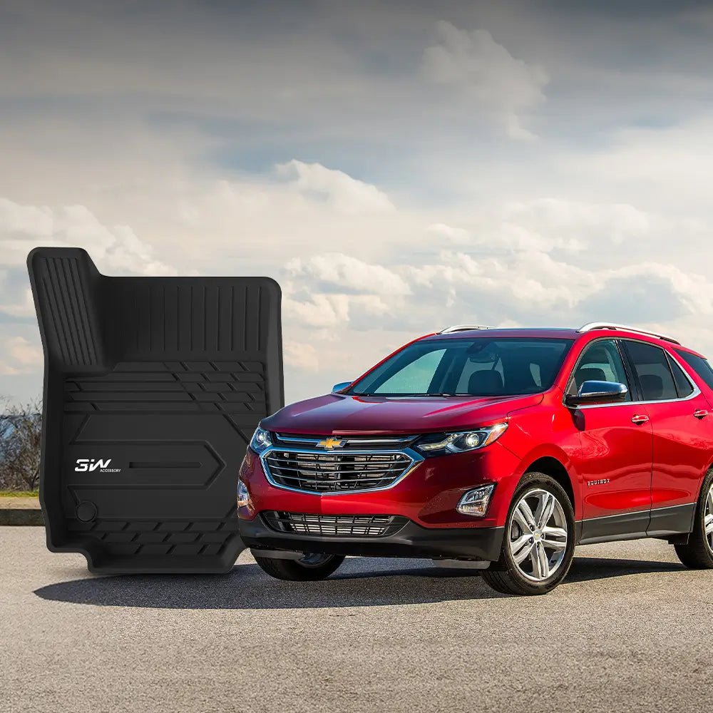 3W Chevy / Chevrolet Equinox / GMC Terrain 2018-2024 Custom Floor Mats TPE Material & All-Weather Protection Vehicles & Parts 3Wliners   