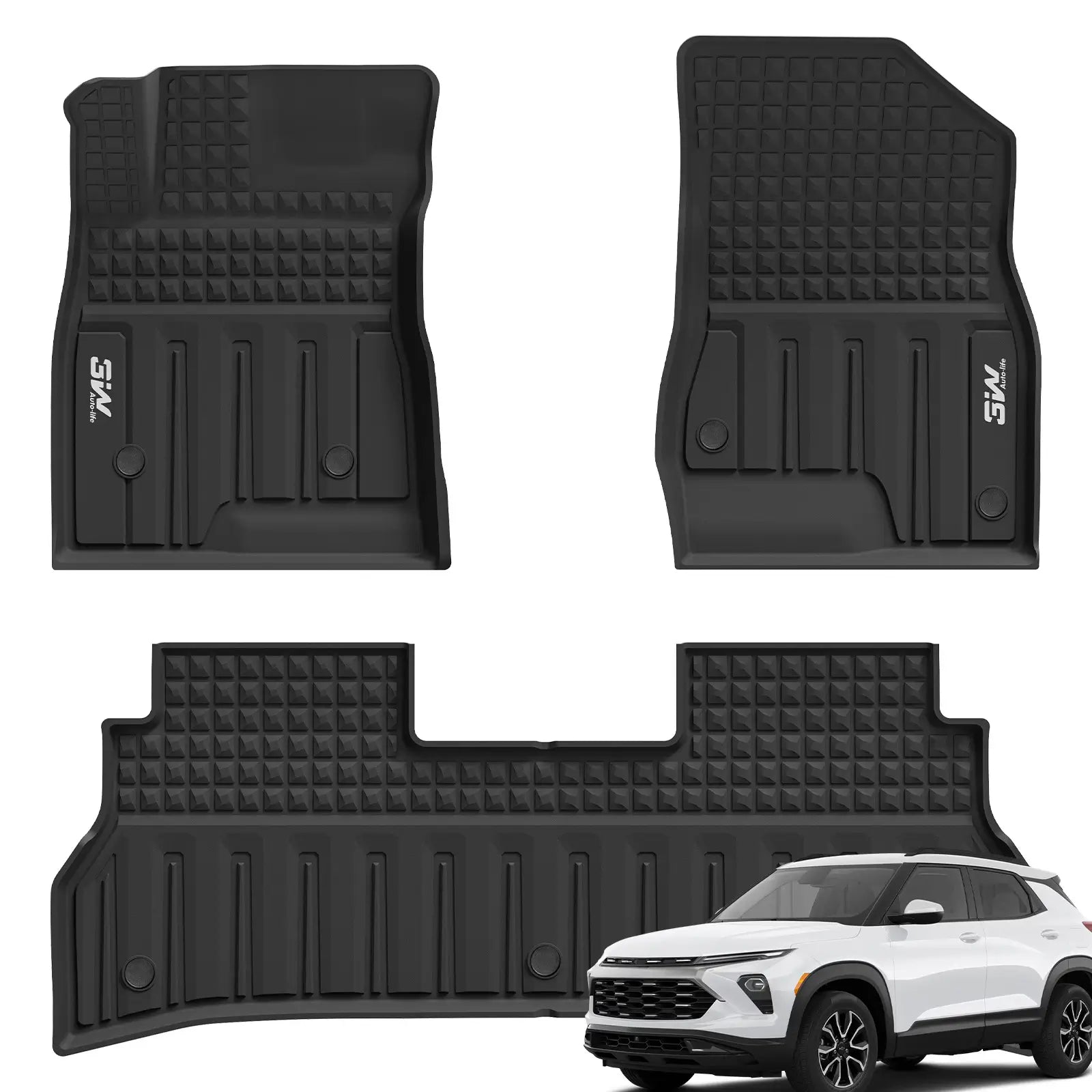 3W Custom Floor Mats for Chevy / Chevrolet Trax & Buick Envista 2024-2025 Thorex™ All-Weather Protection - 3Wliners