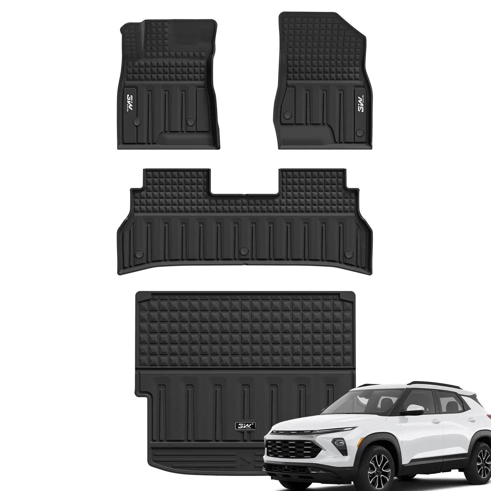 3W Custom Floor Mats for Chevy / Chevrolet Trax & Buick Envista 2024-2025 Thorex™ All-Weather Protection - 3Wliners