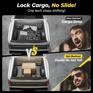 3W All-Weather Floor Mats Fit Ford F150 / F-150 Lightning SuperCrew Cab 2015-2025 (with Original Folding Under-Seat Storage Box) - 3Wliners