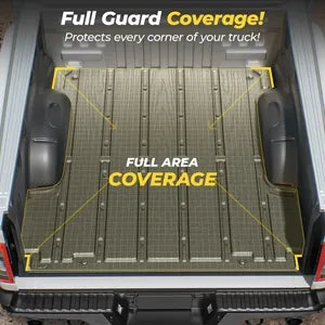 3W All-Weather Floor Mats Fit Ford F150 / F-150 Lightning SuperCrew Cab 2015-2025 (with Original Folding Under-Seat Storage Box) - 3Wliners