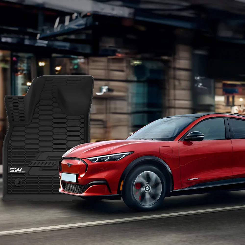 3W Ford Mustang Mach-E 2021-2024 Custom Floor Mats / Trunk Mat TPE Material & All-Weather Protection Vehicles & Parts 3Wliners   