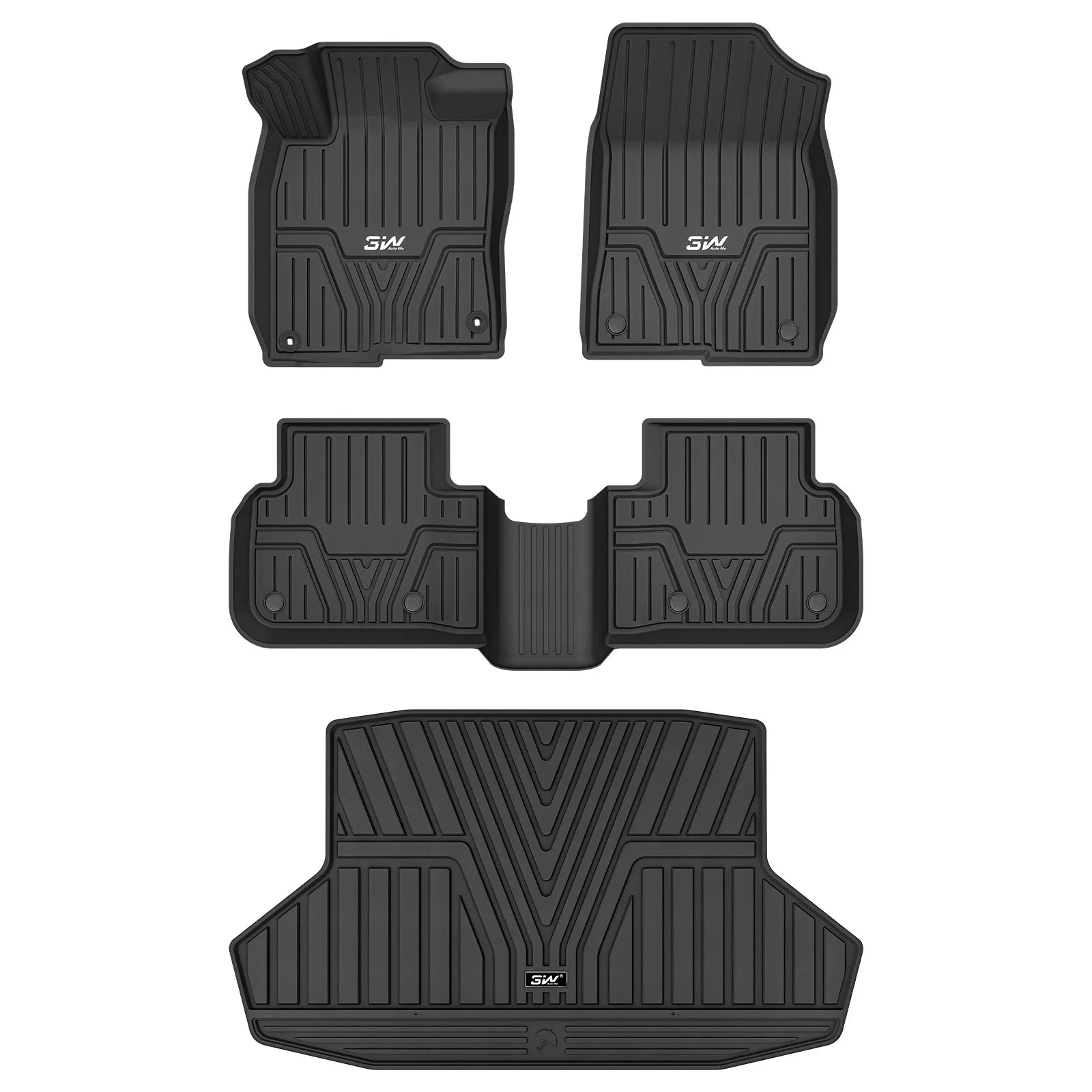 3W Honda Civic 2022-2027(Non Hatchback) Custom Floor Mats Cargo Liner TPE Material & All-Weather Protection Vehicles & Parts 3Wliners 