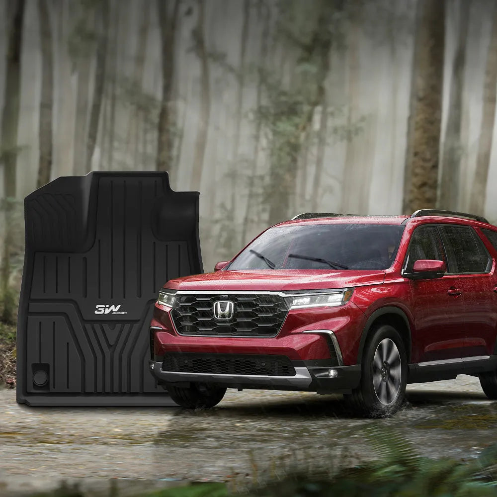 3W Honda Pilot 2023-2025 Custom Floor Mats TPE Material & All-Weather Protection Vehicles & Parts 3Wliners   