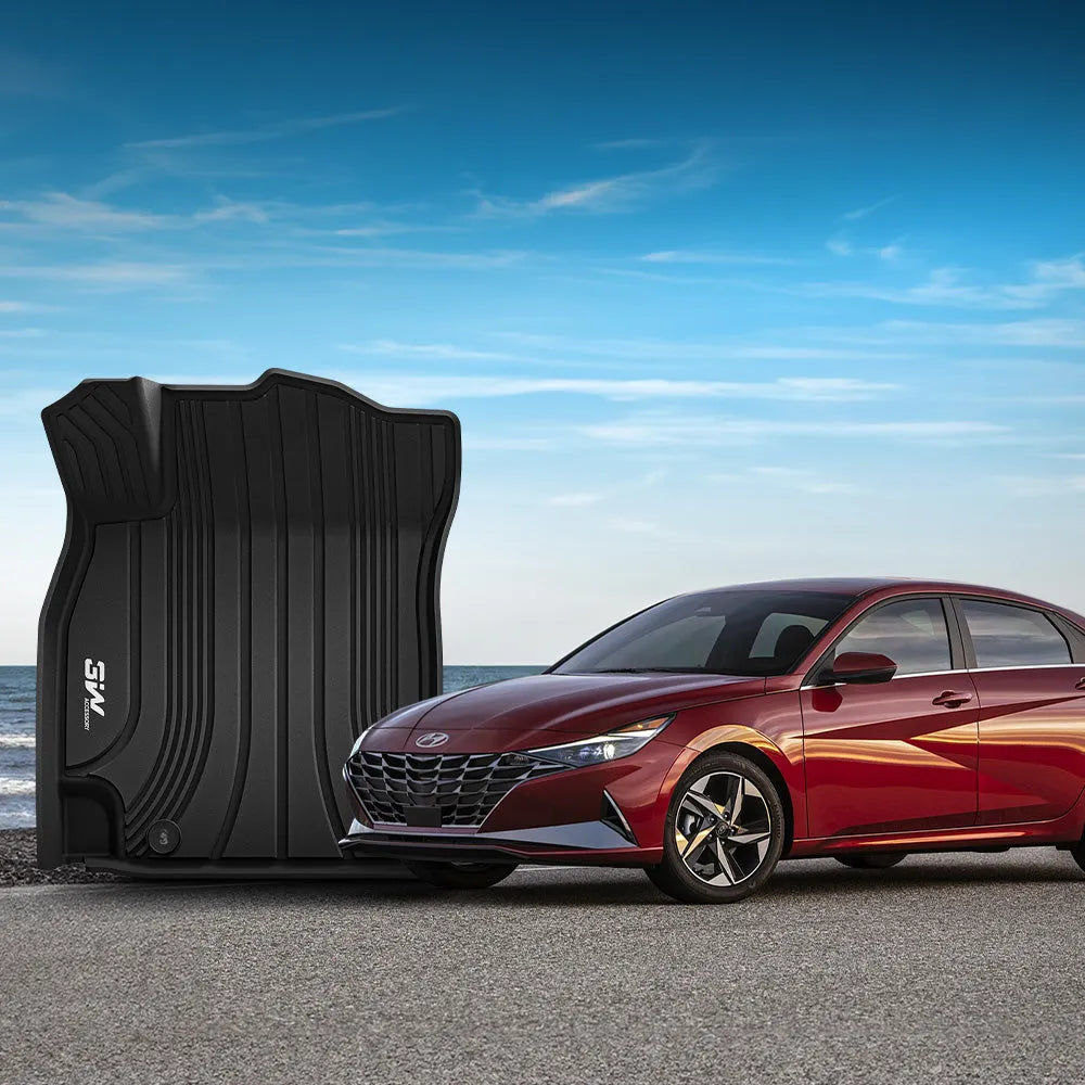 3W Hyundai Elantra 2021-2024 (Not for Hybrid or Elantra N) Custom Floor Mats TPE Material & All-Weather Protection Vehicles & Parts 3Wliners   