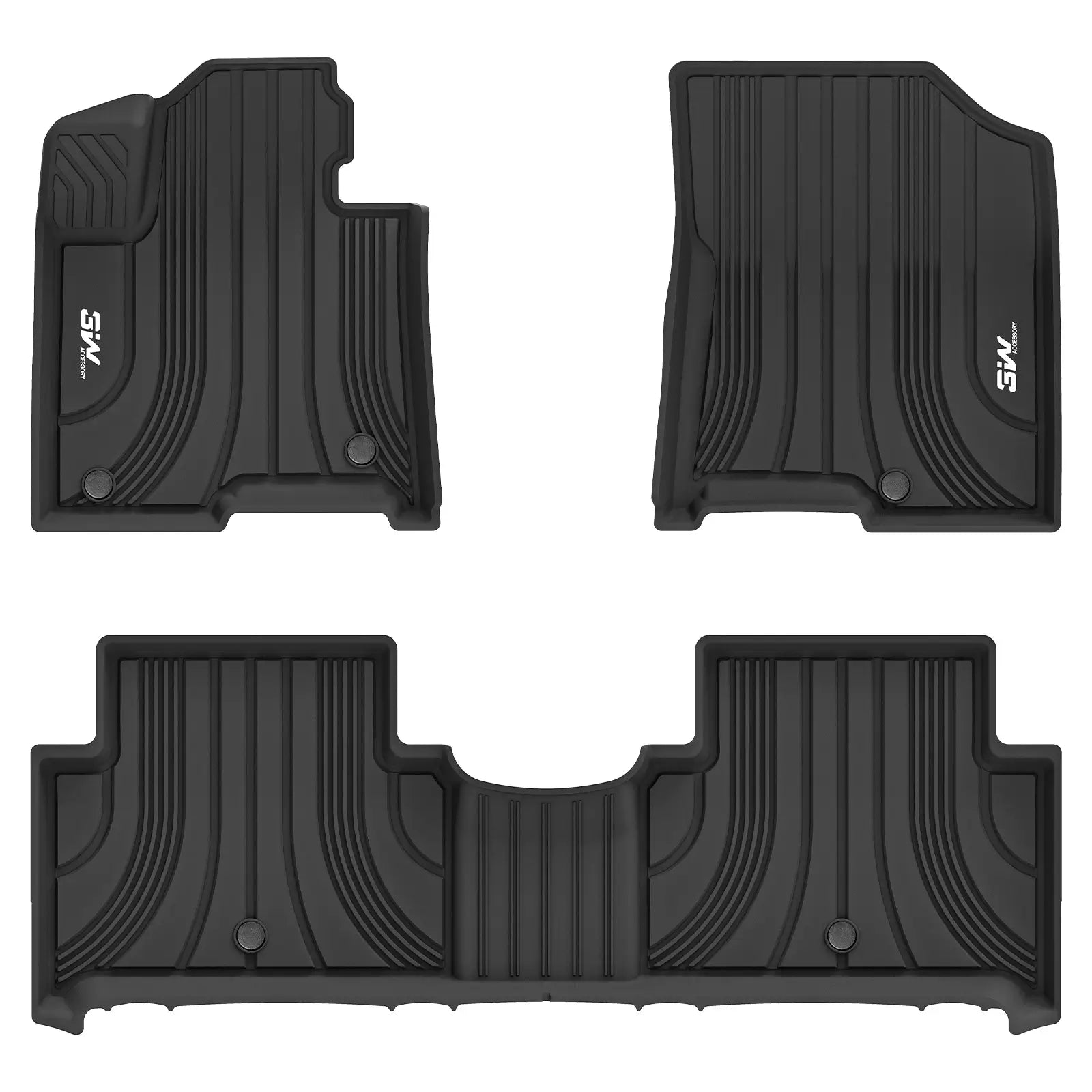 3W Kia Sorento 2021-2025 (Not fit Hybrid) Custom Floor Mats TPE Material & All-Weather Protection - CA 3Wliners