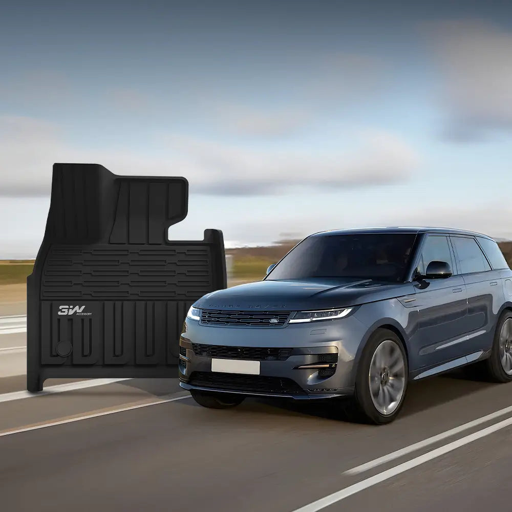 3W Vloermatten geschikt voor Land Rover/Range Rover Evoque 2020-2024, TPE All Weather Custom Fit Vloermatten, 1e en 2e rij volledige set TPE automatten voor alle weersomstandigheden met rood logo 3W Vloermatten geschikt voor Land Rover/Range Rover Evoque 2020-2024, TPE All Weather Custom Fit Vloermatten, 1e en 2e rij volledige set TPE automatten voor alle weersomstandigheden met rood logo