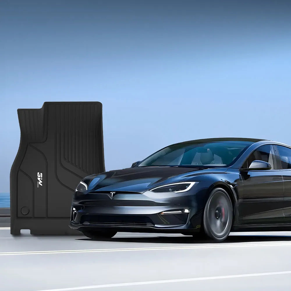 3W Tesla Model S 2022-2024 Custom Floor Mats & Trunk Mats TPE Material & All-Weather Protection Vehicles & Parts 3Wliners   