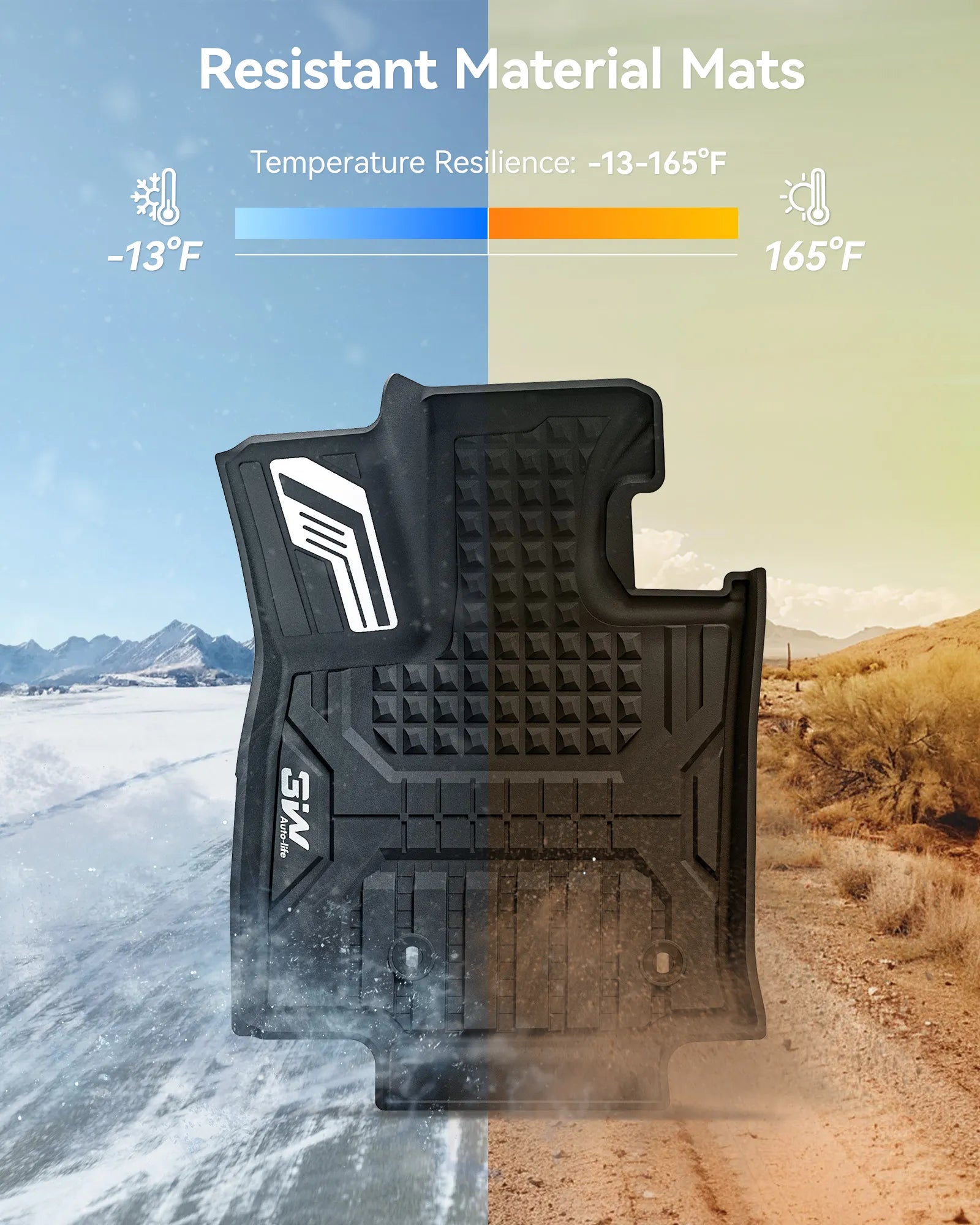 3W Floor Mats for Toyota RAV4 Hybrid 2026 TPE All-Weather Custom Fit All Weather TPE Custom Fit Liners & Backrest Mats, Raised Edges Trap Water & Dirt, Perfect All-season Protection, Black, Car Accessories