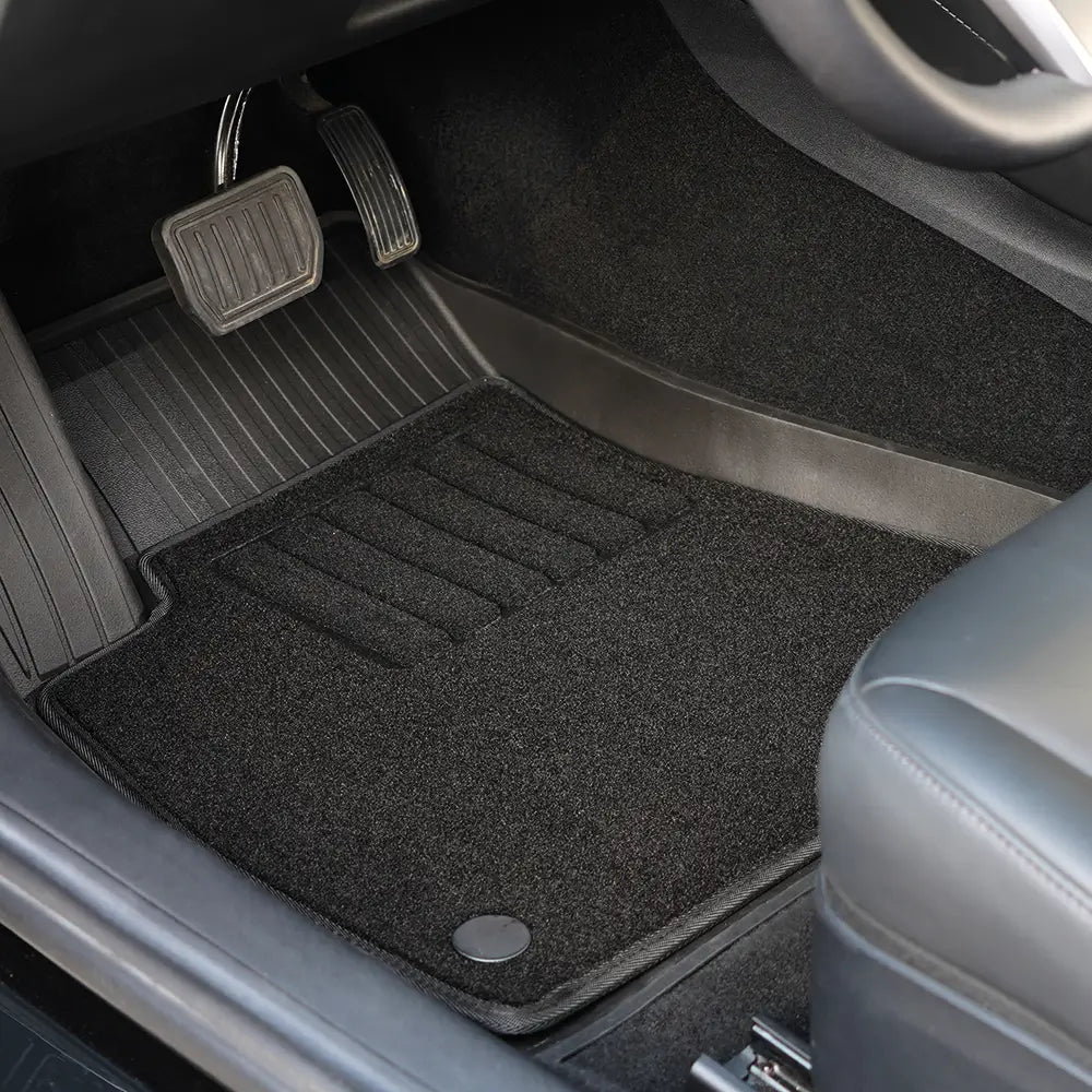 3W All-Weather Floor Mats Fit Ford F150 / F-150 Lightning SuperCrew Cab 2015-2025 (without Original Folding Under-Seat Storage Box) - 3Wliners